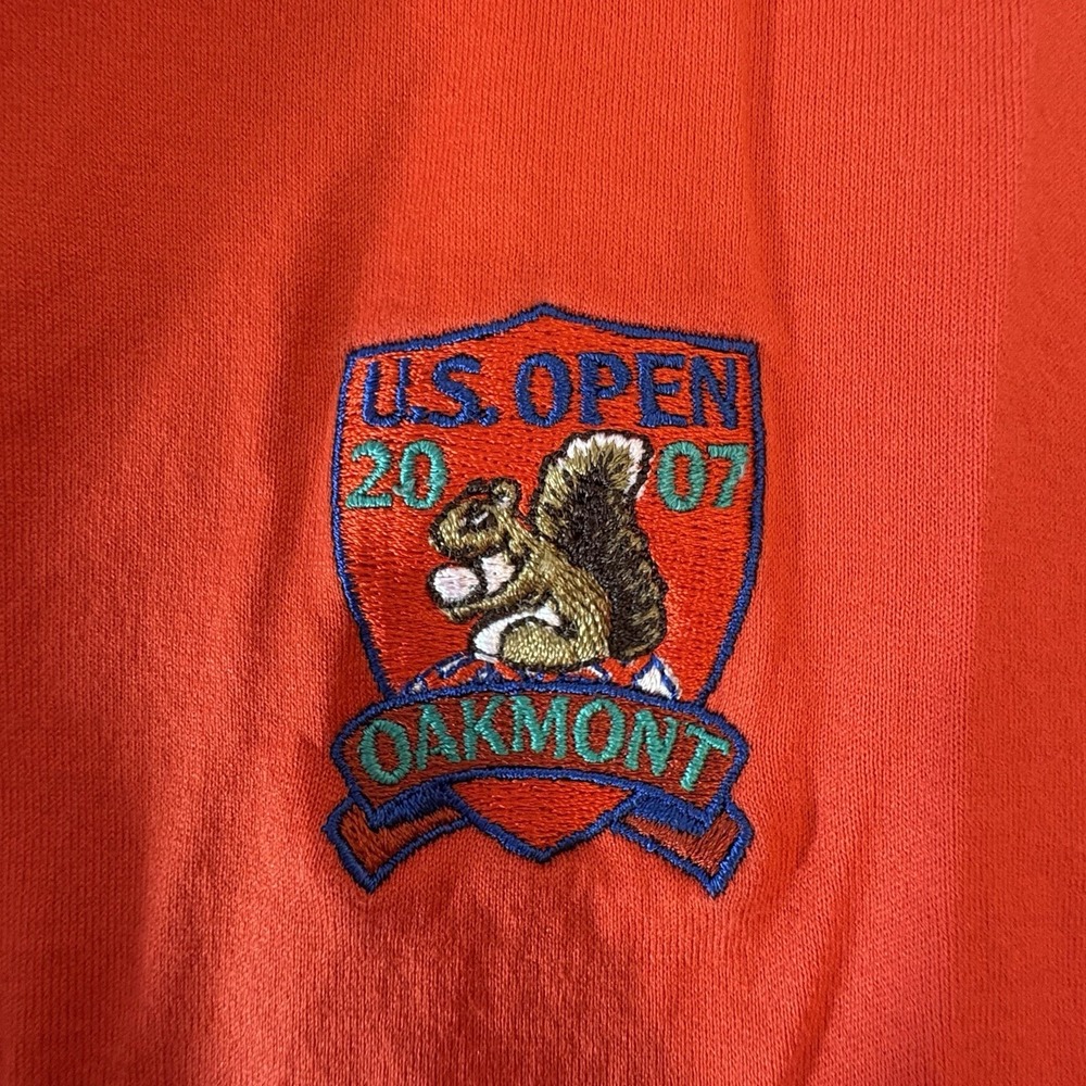 Polo Golf Ralph Lauren US Open 2007 Oakmont Orange Polo Shirt Mens L